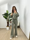 CDBR3764Roselin Haki Oysh Modal Kumaş Tasarım Takım