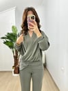 CDBR3764Roselin Haki Oysh Modal Kumaş Tasarım Takım