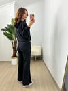 CDBR3763Roselin Siyah Oysh Modal Kumaş Tasarım Takım