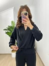 CDBR3763Roselin Siyah Oysh Modal Kumaş Tasarım Takım