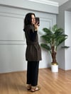 CDBR4639Sandra Kahve Kapitone Kemerli Yelek