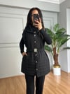 CDBR4642Sandra Siyah Kapitone Kemerli Yelek