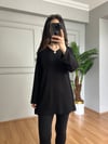 CDBR4302Sera Siyah Likralı V Yaka Basic Bluz