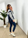 CDBR3750Showy Lacivert Gri Tasarım Sweatshirt