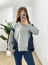 CDBR3750Showy Lacivert Gri Tasarım Sweatshirt