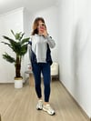CDBR3750Showy Lacivert Gri Tasarım Sweatshirt