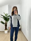 CDBR3750Showy Lacivert Gri Tasarım Sweatshirt