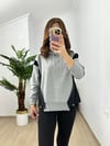 CDBR3749Showy Siyah Gri Tasarım Sweatshirt
