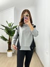 CDBR3749Showy Siyah Gri Tasarım Sweatshirt