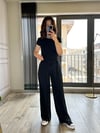 CDBR34578Siyah Lastikli Bol Pantolon
