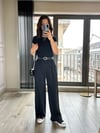 CDBR34578Siyah Lastikli Bol Pantolon