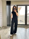 CDBR34578Siyah Lastikli Bol Pantolon