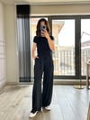 CDBR34578Siyah Lastikli Bol Pantolon