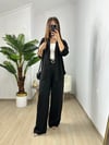 CDBR3625Siyah Orjinal MSSM Marka Tensel Kumaş Pantolon Gömlek Takım