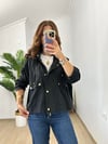 CDBR3710Siyah Süet Gold Çıtçıtlı Trençkot