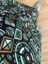 CDBR4384Stella Haki Geometrik Desen V Yaka Viskon Elbise