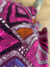 CDBR4388Stella Pembe Geometrik Desen V Yaka Viskon Elbise