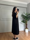 CDBR4246Sude Siyah Yaka Detaylı Basic Elbise