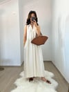 CDBR3604Taş Polo Yaka Pamuk Saten Cepli Elbise