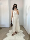 CDBR3604Taş Polo Yaka Pamuk Saten Cepli Elbise