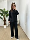 CDBR3803Tina Siyah Modal Kumaş Eşofman Takımı