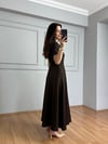 CDBR4492Valeria Kahve Premium Kalite Kemerli Elbise