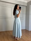 CDBR4495Valeria Mavi Premium Kalite Kemerli Elbise 