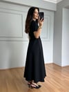 CDBR4496Valeria Siyah Premium Kalite Kemerli Elbise