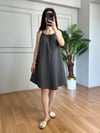 CDBR4467Valya Füme Askılı Müslin Elbise