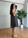 CDBR4467Valya Füme Askılı Müslin Elbise