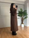 CDBR4168Vena Acı Kahve Premium Kalite Astarlı Kaban