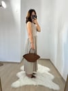 CDBR3605Vizon Polo Yaka Pamuk Saten Cepli Elbise
