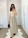 CDBR3605Vizon Polo Yaka Pamuk Saten Cepli Elbise