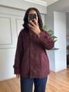 CDBR4665Wenna Bordo Dik Yaka Düğmeli Kaban