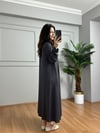 CDBR4241Yasmin Antrasit Likralı Basic Elbise 