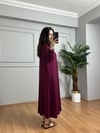 CDBR4243Yasmin Bordo Likralı Basic Elbise 