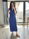 CDBR3503Zara Orjinal Marka Tensel Kumaş Lacivert Gömlek Elbise