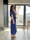 CDBR3503Zara Orjinal Marka Tensel Kumaş Lacivert Gömlek Elbise