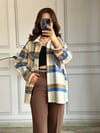 ZR Model Mavi Kaşmir Oduncu Gömlek Ceket