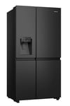 HISENSE RS818N4TFE 632 LT GARDIROP TİPİ NO FROST SU VE BUZ HAZNELİ BUZDOLABI SİYAH