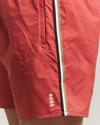 BOSS  BOSS Erkek Beli Bağlamalı Cepli Astarlı Kısa Boy Pembe Deniz Şortu 50491594-609