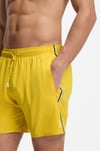 BOSS  BOSS Erkek Beli Bağlamalı Cepli Astarlı Kısa Boy Sarı Deniz Şortu 50491594-726