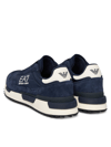 EA7 Ea7 Unısex Düşük Bilekli Rahat Tabanlı Süet Detaylı EA7 Logo Desenli Deri Lacivert Sneaker 7X000380 AF19175-MZ157