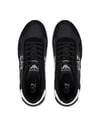 EA7 Ea7 Unısex Düşük Bilekli Rahat Tabanlı Süet Detaylı EA7 Logo Desenli Deri Siyah Sneaker 7X000380 AF19175-MC138