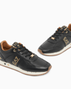 EA7 Ea7 Unısex Kartal Logo Desenli Ortopedik Tabanlı Deri Siyah - Gold Sneaker 7X000648 AF15588-MC021