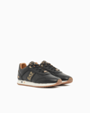 EA7 Ea7 Unısex Kartal Logo Desenli Ortopedik Tabanlı Deri Siyah - Gold Sneaker 7X000648 AF15588-MC021