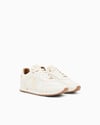 EA7 Ea7 Unısex Kartal Logo Desenli Ortopedik Tabanlı Deri Beyaz-Altın Sneaker 7X000648 AF15588-M0015