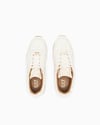 EA7 Ea7 Unısex Kartal Logo Desenli Ortopedik Tabanlı Deri Beyaz-Altın Sneaker 7X000648 AF15588-M0015