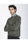 Paul Shark Paul Shark Erkek Basic Yün Yuvarlak Yaka Haki Kazak 11311001-761