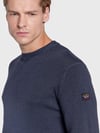 Paul Shark Paul Shark Erkek Basic Yün Yuvarlak Yaka Lacivert Kazak 11311001-050